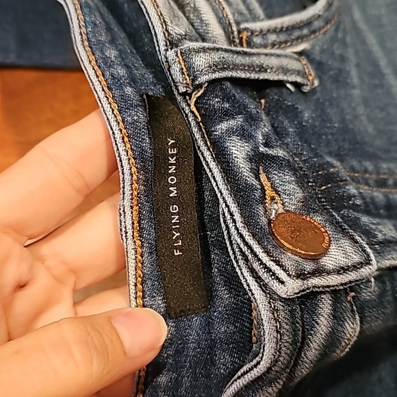 Flying Monkey Womens sz 30 Ultra high rise skinny jeans. Distressed - Picture 6 of 9